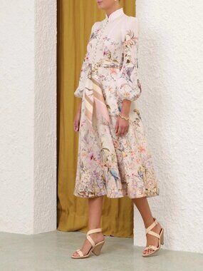 ZIMMERMANN Rebellion Button Midi Dress